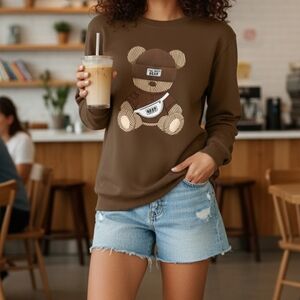 Brown Bear Graphic Sweatshirt